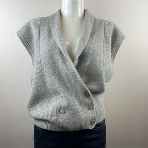 vintage stitchworks lambswool and rabbit hair vest Gray Size Medium Super Soft